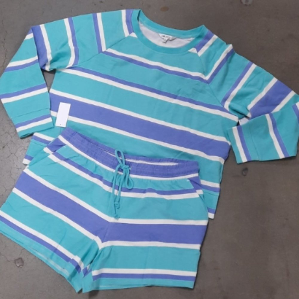 Wildfox Relaxed Color Block Ladies Lounge Set - Picture 2 of 15